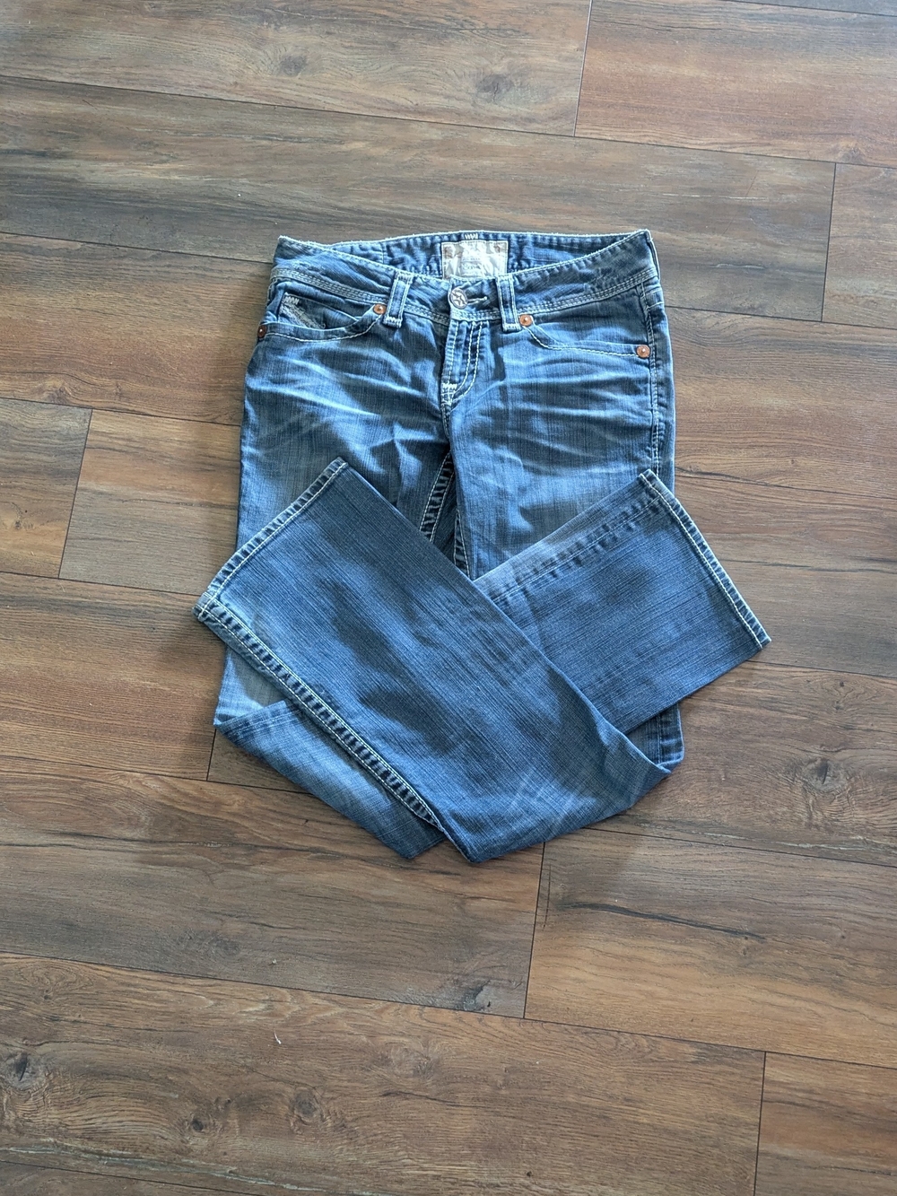 Big Star Women's Flare Jeans - Medium Blue Wash 29 XL/Long